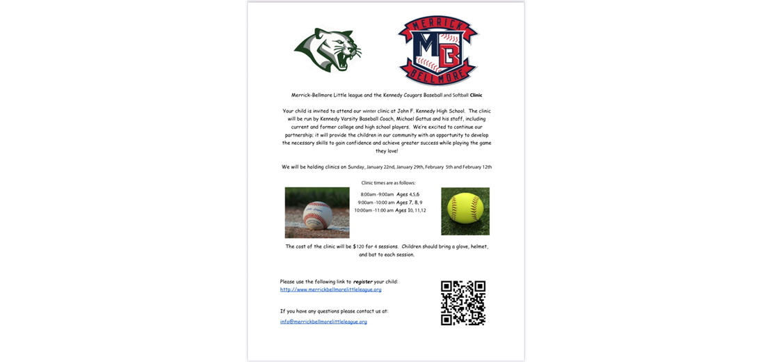 MBLL Kennedy Baseball/Softball Clinic 