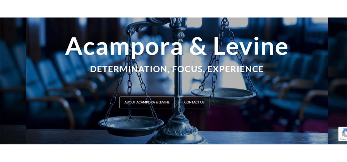 MBLL League Sponsor- Acampora & Levine - DETERMINATION, FOCUS, EXPERIENCE